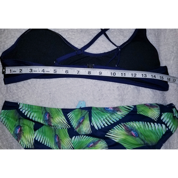 NWT Peacock Print & Navy Bikini - Picture 3 of 5